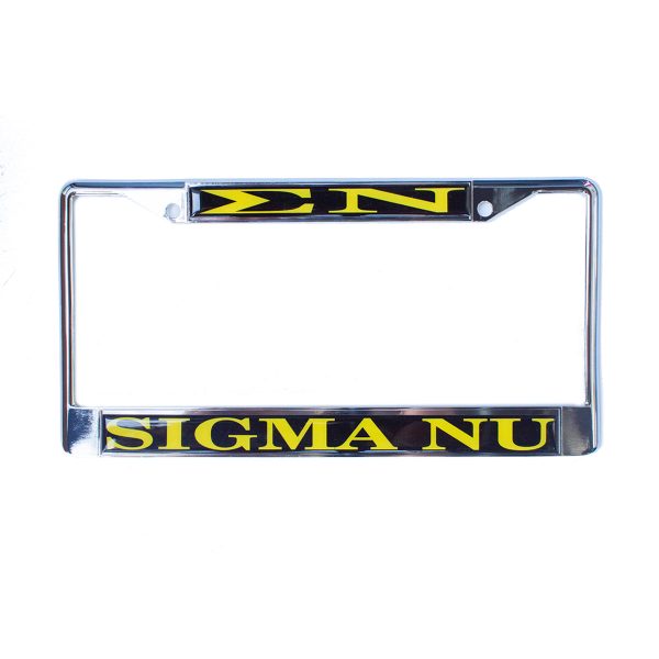 Sigma Nu License Plate Frame For Cheap