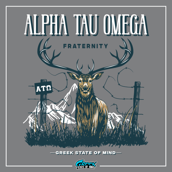 Alpha Tau Omega Graphic T-Shirt | Big Buck For Sale