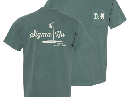 Sigma Nu Comfort Colors Par For The Course Short Sleeve Tee For Discount