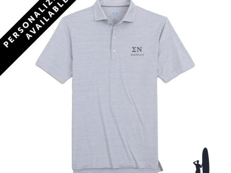 New! Sigma Nu Personalized Johnnie-O Heather Grey Polo Online Hot Sale