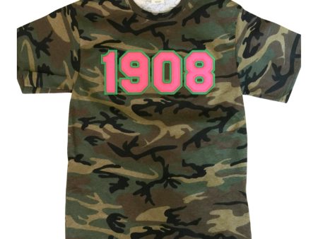 AKA 1908 Camo T-shirt For Discount