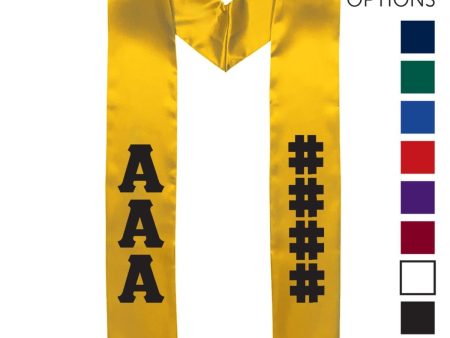 Sigma Nu Pick Your Own Colors Graduation Stole For Sale