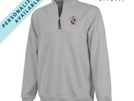 Sigma Nu Embroidered Crest Gray Quarter Zip Online