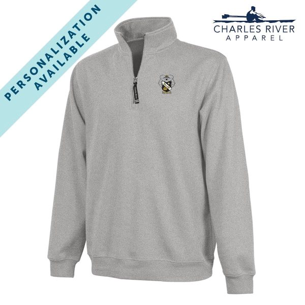 Sigma Nu Embroidered Crest Gray Quarter Zip Online