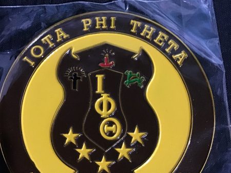 Iota Phi Theta Round Car Emblem For Cheap