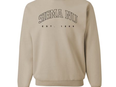 Sigma Nu Classic Neutral Crewneck Online Sale