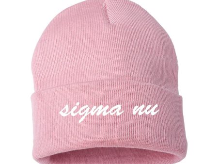 Sigma Nu Pink Sweetheart Beanie Hot on Sale