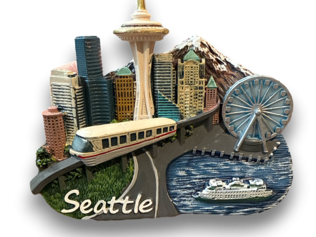 3D Seattle Skyline Magnet Sale