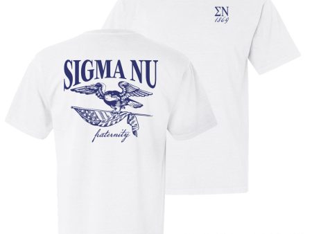 Sigma Nu Comfort Colors Freedom White Short Sleeve Tee Sale