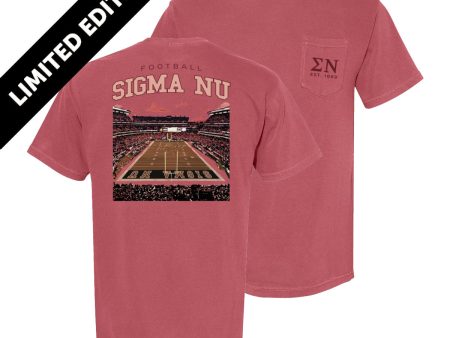 New! Sigma Nu Limited Edition Comfort Colors Stadium Spirits Short Sleeve Tee Online