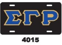 Sigma Gamma Rho License Plate For Cheap