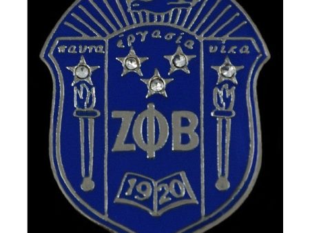 Zeta Phi Beta Crystal Shield Pin Supply