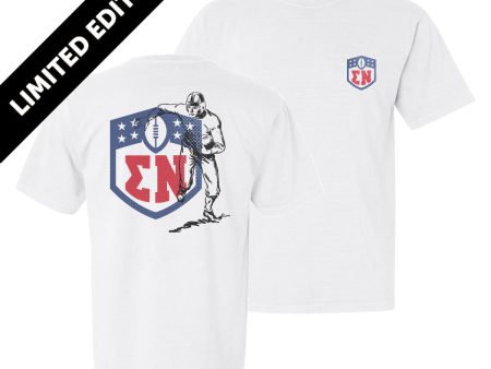 New! Sigma Nu Limited Edition Comfort Colors Touchdown Tradition Short Sleeve Tee Hot on Sale