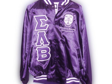 Sigma Lambda Beta Satin Jacket with Shield Fashion