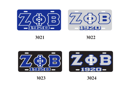 Zeta Phi Beta 1920 With Pearls License Plate Hot on Sale