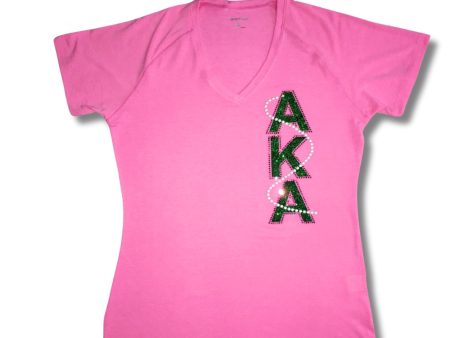 AKA V-Neck Signature Pearl T-shirt Online Hot Sale