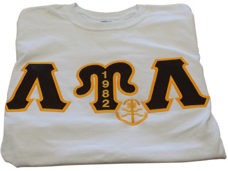 Lambda Upsilon Lambda Embroidered Mascot Year Tee For Sale