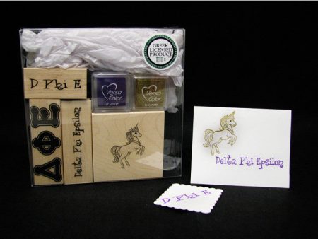 Delta Phi Epsilon Rubber Stamp Kit Supply