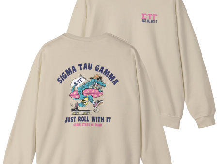 Sigma Tau Gamma Graphic Crewneck Sweatshirt | Alligator Skater Sale