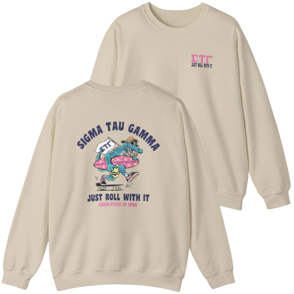 Sigma Tau Gamma Graphic Crewneck Sweatshirt | Alligator Skater Sale