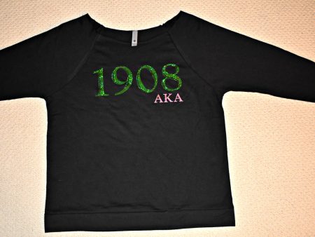 AKA 1908 Loose Neck Sweatshirt Fashion