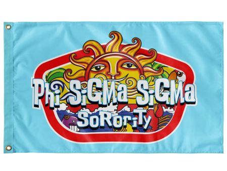 Phi Sigma Sigma Flag | Summer Sol | 3  x 5  Phi Sig Flag for Dorms, Sorority Houses, On campus Events Hot on Sale