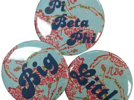 Pi Beta Phi Lilly Printed Button Fashion