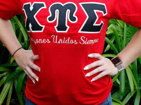 Chi Upsilon Sigma  Corazones Unidos Siempre  Tee For Sale