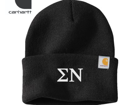 Sigma Nu Black Carhartt Beanie on Sale