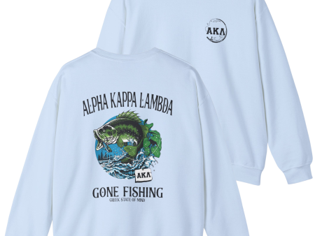 Alpha Kappa Lambda Graphic Crewneck Sweatshirt | Gone Fishing Online Hot Sale