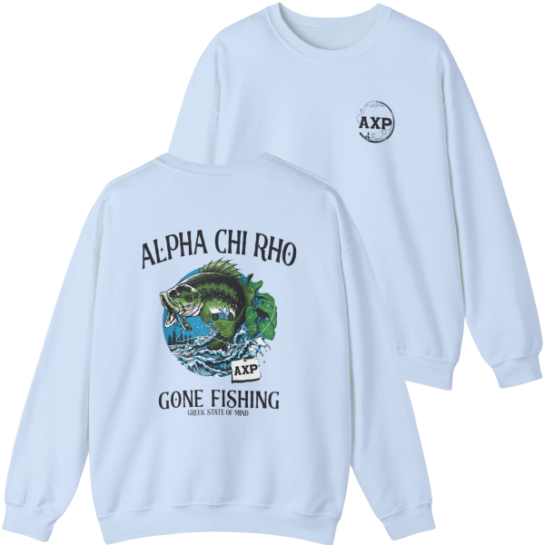 Alpha Chi Rho Graphic Crewneck Sweatshirt | Gone Fishing Cheap