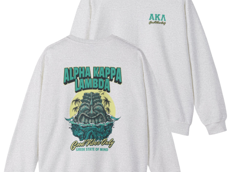 Alpha Kappa Lambda Graphic Crewneck Sweatshirt | Good Vibes Only Online Sale