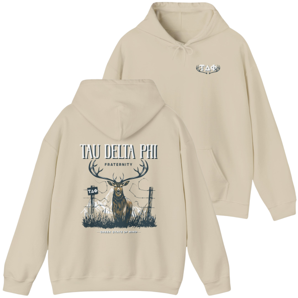 Tau Delta Phi Graphic Hoodie | Big Buck on Sale