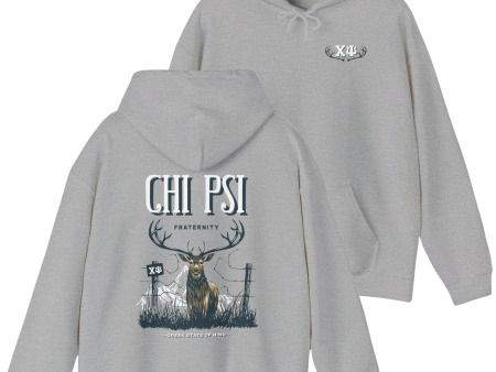 Chi Psi Graphic Hoodie | Big Buck Hot on Sale