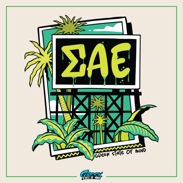 Sigma Alpha Epsilon Graphic Hoodie | Tropical Billboard For Discount