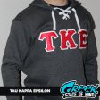 Tau Kappa Epsilon Stitched Letter Hockey Hoodie | Charcoal | Red with White Border For Cheap