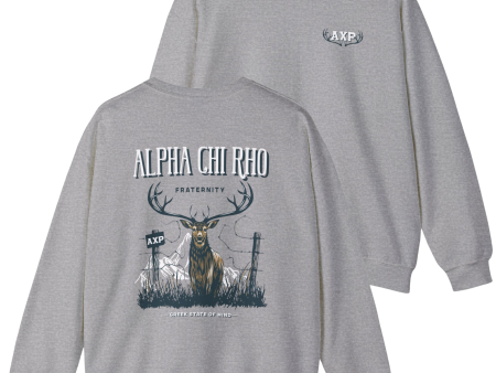 Alpha Chi Rho Graphic Crewneck Sweatshirt | Big Buck Online Sale