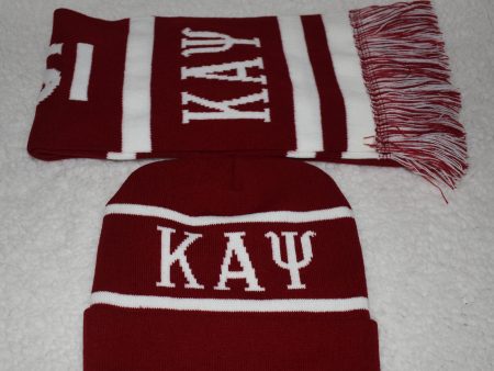 Kappa Alpha Psi Beanie and Scarf Set For Discount