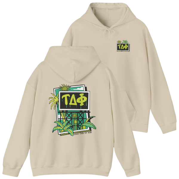 Tau Delta Phi Graphic Hoodie | Tropical Billboard Sale