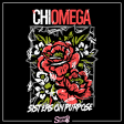 Chi Omega Graphic Hoodie | Grunge Roses Sale