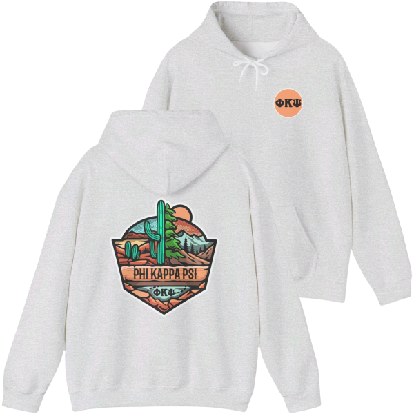 Phi Kappa Psi Graphic Hoodie | Desert Mountains For Sale