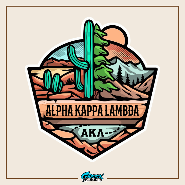 Alpha Kappa Lambda Graphic T-Shirt | Desert Mountains Hot on Sale