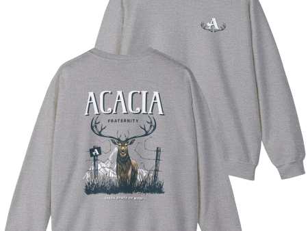 Acacia Graphic Crewneck Sweatshirt | Big Buck For Cheap