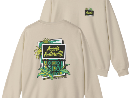 Acacia Graphic Crewneck Sweatshirt | Tropical Billboard Fashion