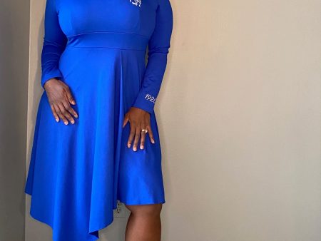 Finer Blue Handkerchief Hem Dress Supply