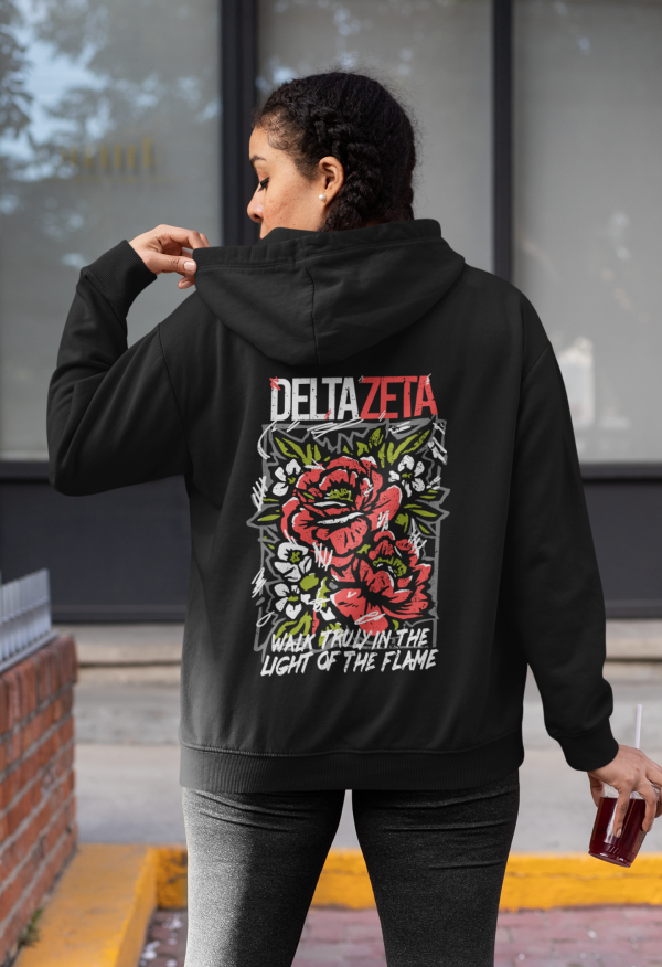 Delta Zeta Graphic Hoodie | Grunge Roses Supply