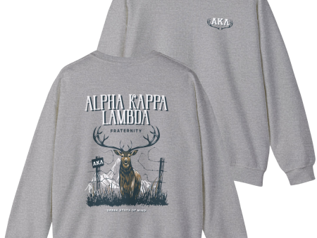 Alpha Kappa Lambda Graphic Crewneck Sweatshirt | Big Buck on Sale