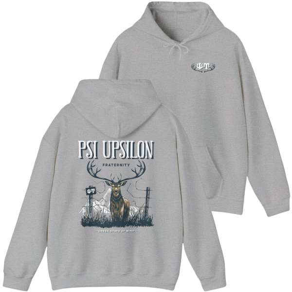 Psi Upsilon Graphic Hoodie | Big Buck Online now