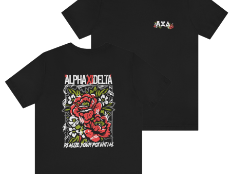 Alpha Xi Delta Graphic T-Shirt | Grunge Roses Online