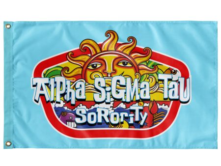 Alpha Sigma Tau Flag | Summer Sol | 3  x 5  AST Flag for Dorms, Sorority Houses, On campus Events Supply